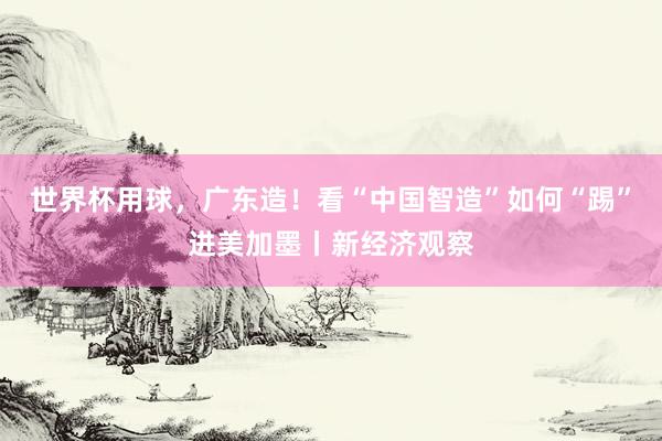 世界杯用球，广东造！看“中国智造”如何“踢”进美加墨丨新经济观察