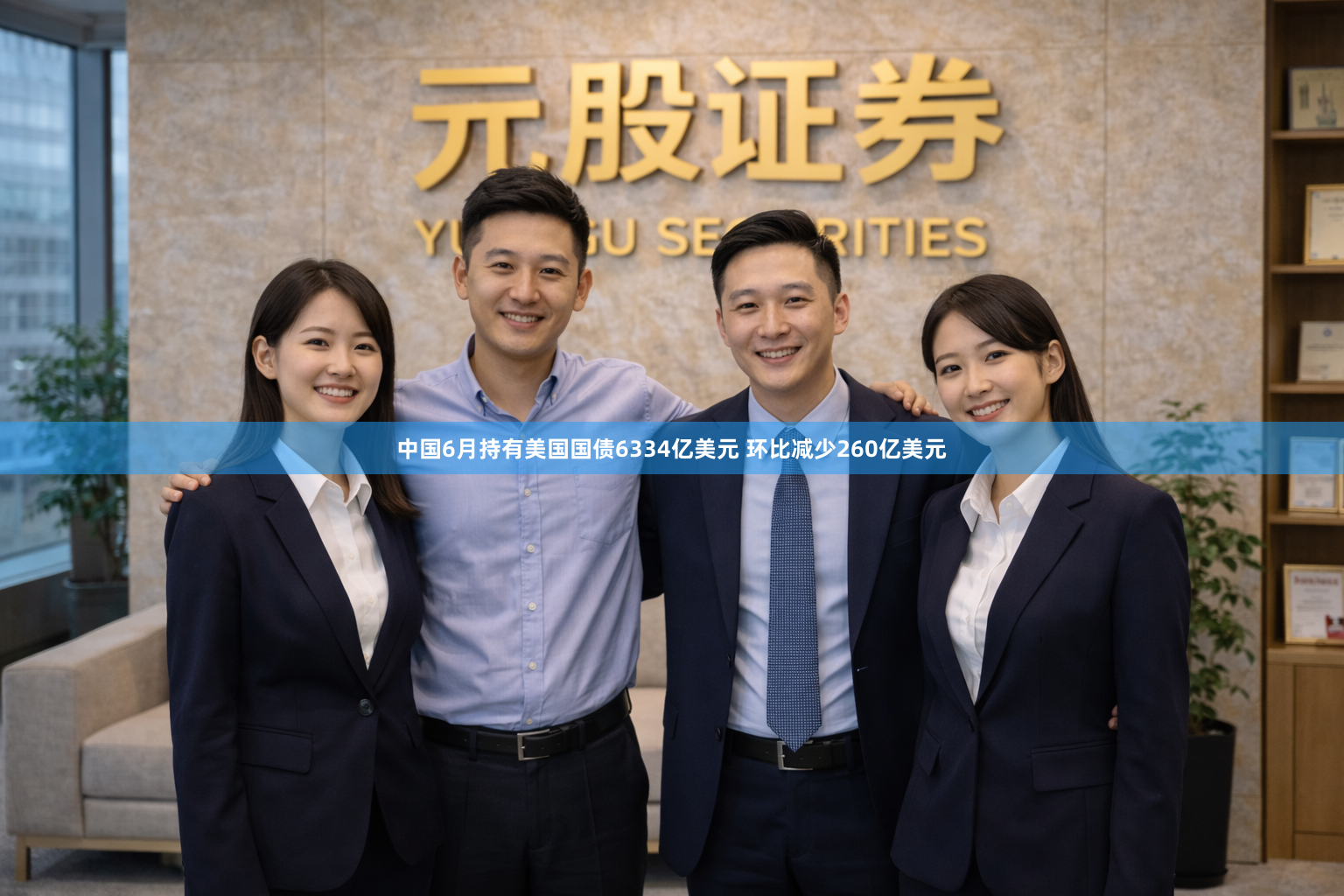 中国6月持有美国国债6334亿美元 环比减少260亿美元