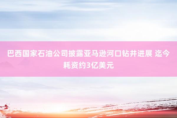 巴西国家石油公司披露亚马逊河口钻井进展 迄今耗资约3亿美元