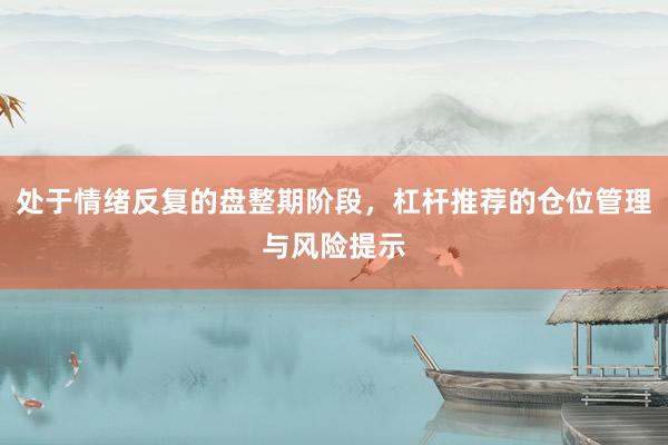 处于情绪反复的盘整期阶段，杠杆推荐的仓位管理与风险提示