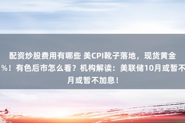 配资炒股费用有哪些 美CPI靴子落地，现货黄金涨超1%！有色后市怎么看？机构解读：美联储10月或暂不加息！